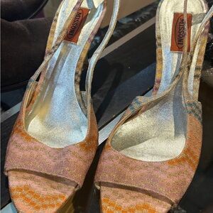 Missoni Pink and Orange Slingback Heels